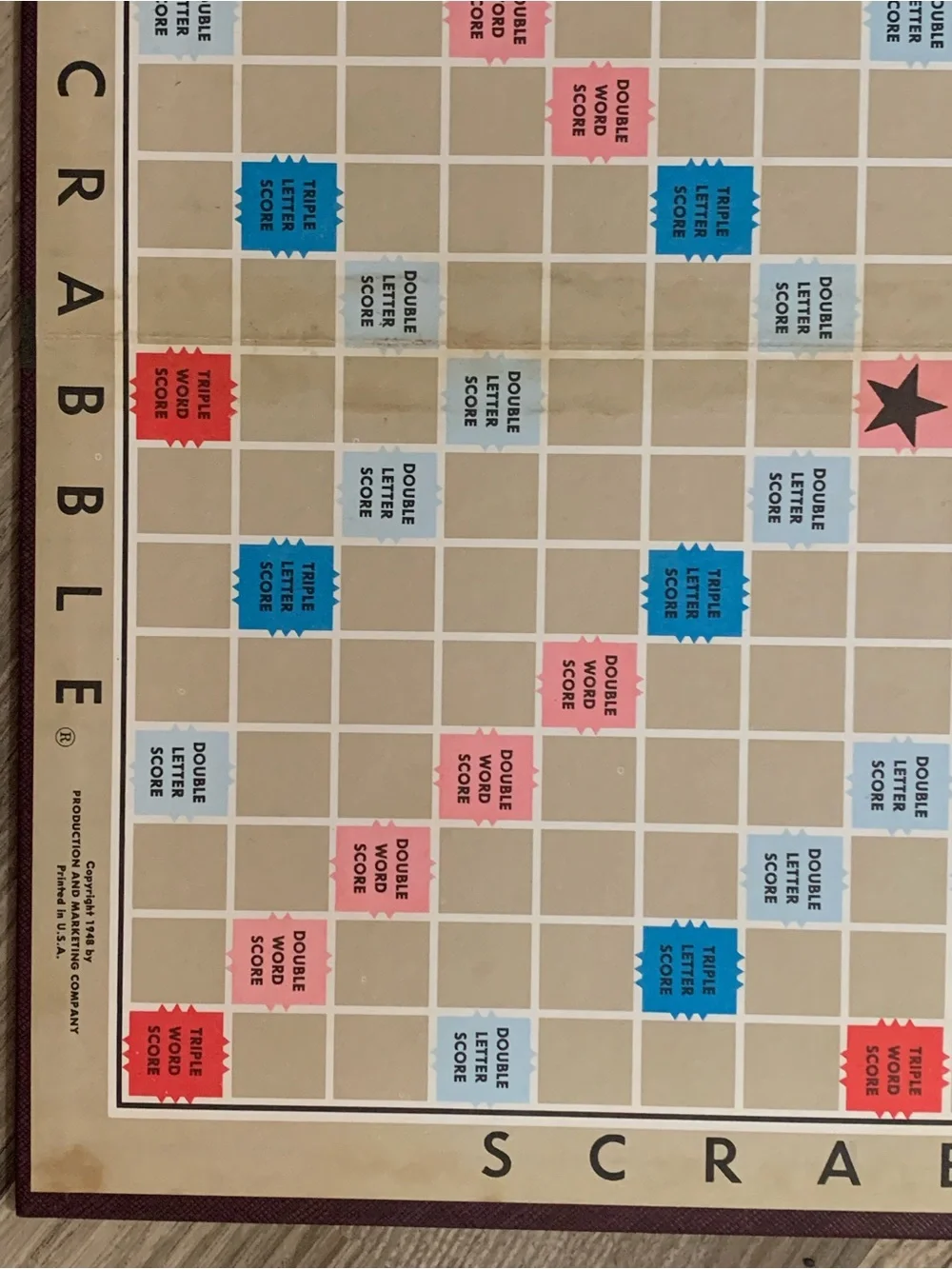 Vintage SCRABBLE Crossword Game By Selchow & Righter Co. 1953